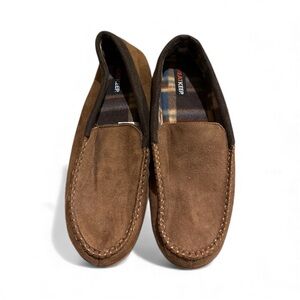 Men's Brown Suede Slippers